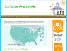 Tablet Screenshot of christianpreschools.org
